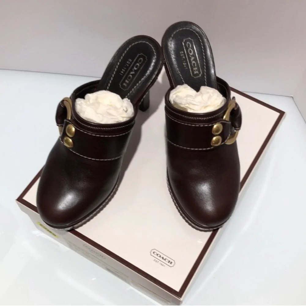 Coach Leather Clogs - Picture 3 of 3
